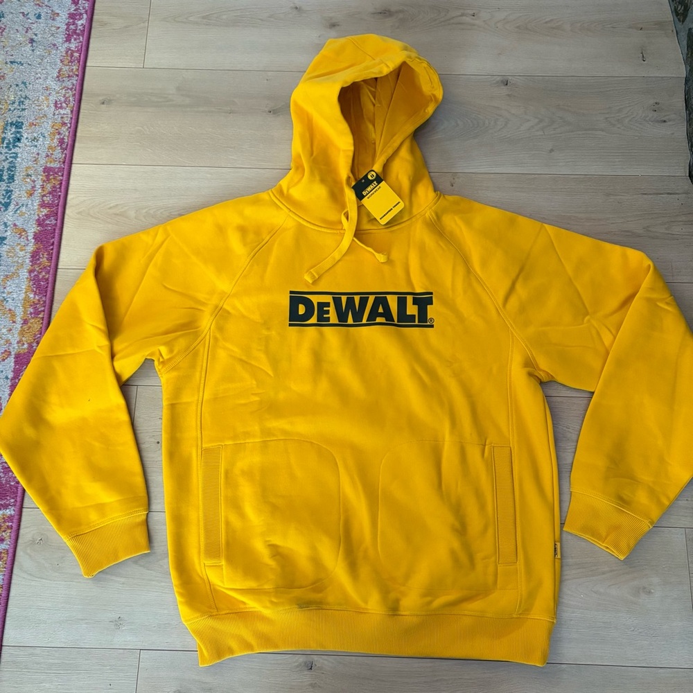 New Yellow DeWalt Hoodie size L